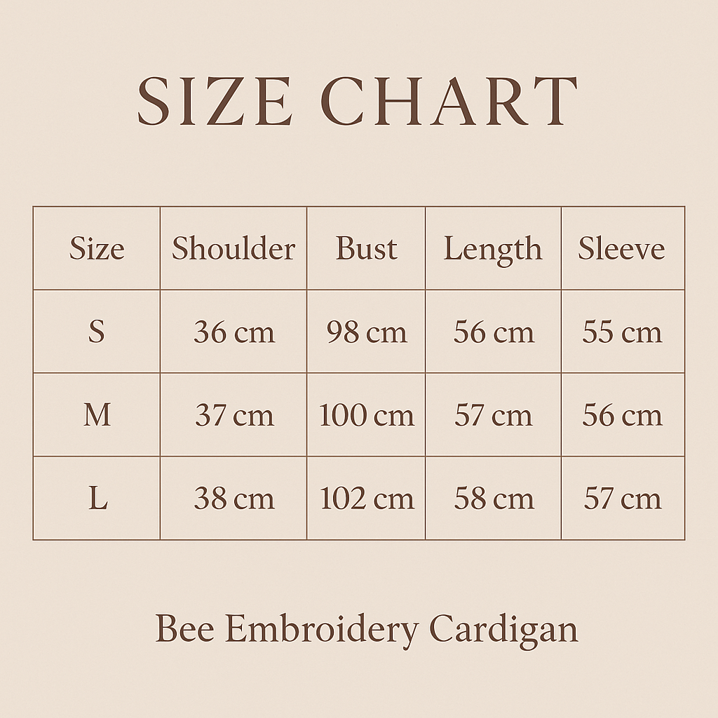 Bee Embroidery Cardigan