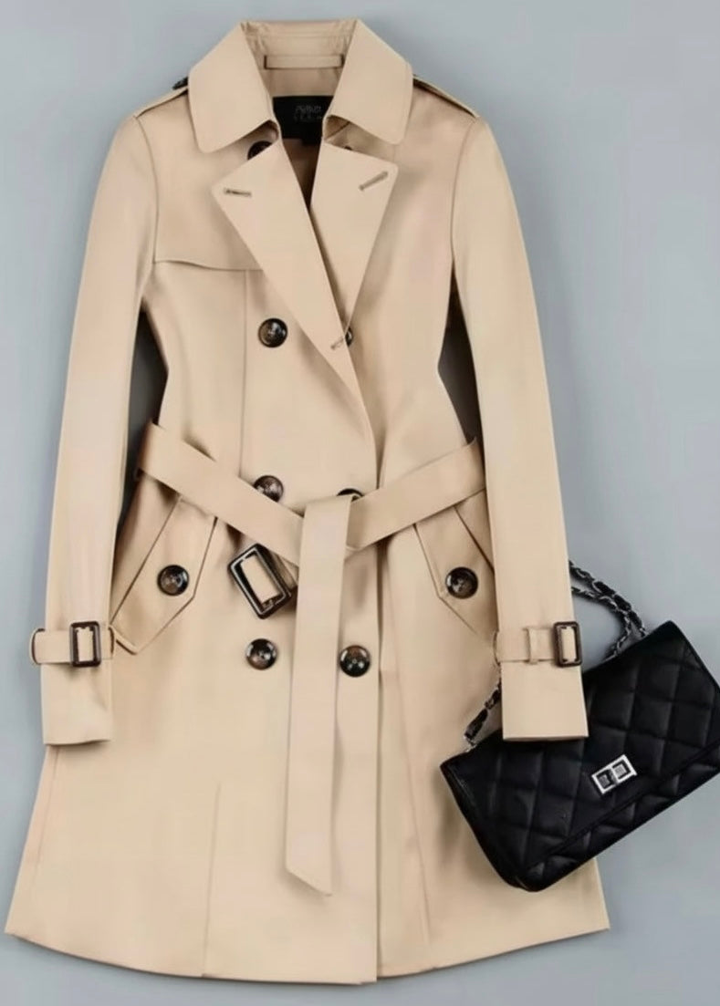 Double Breasted Mid-long Trench