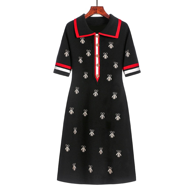 Embroidered Polo  Dress