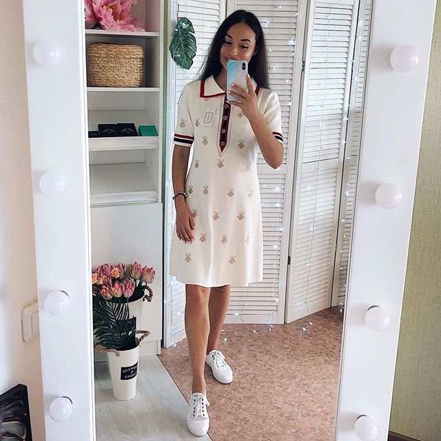 Embroidered Polo  Dress