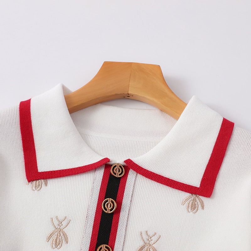 Embroidered Polo  Dress