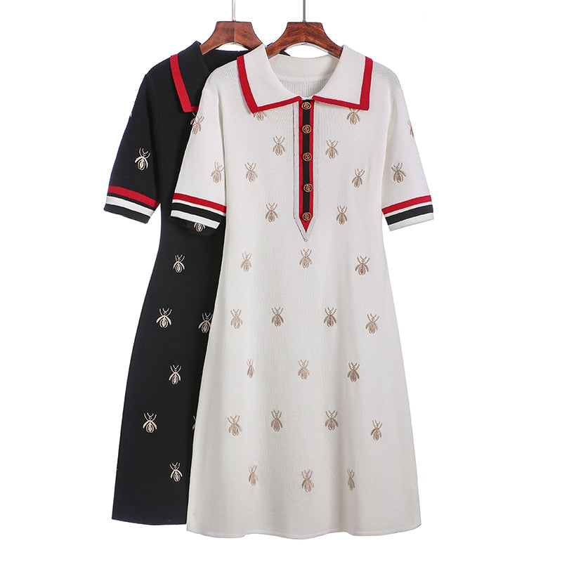 Embroidered Polo  Dress