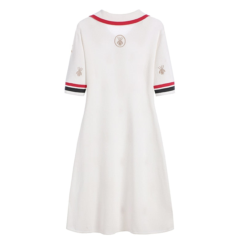 Embroidered Polo  Dress