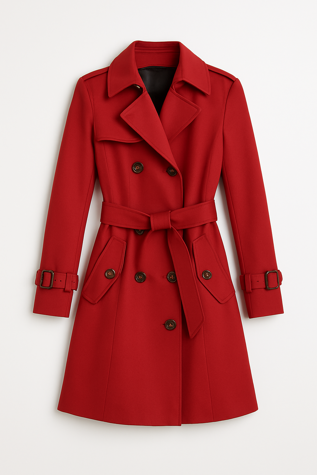 Double Breasted Mid-long Trench