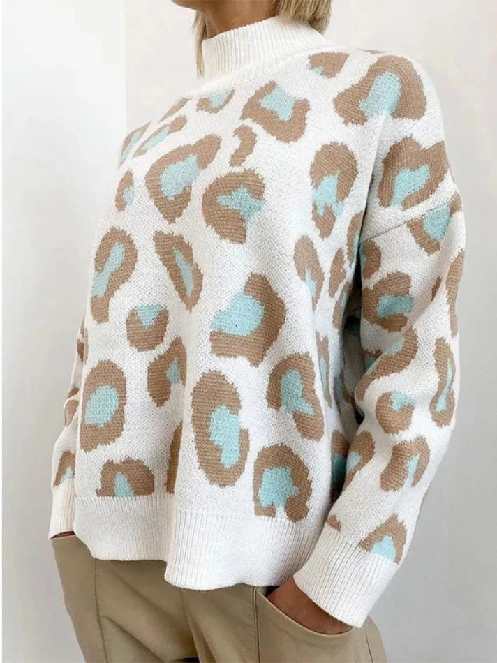 Animal Print  Oversized Sweater