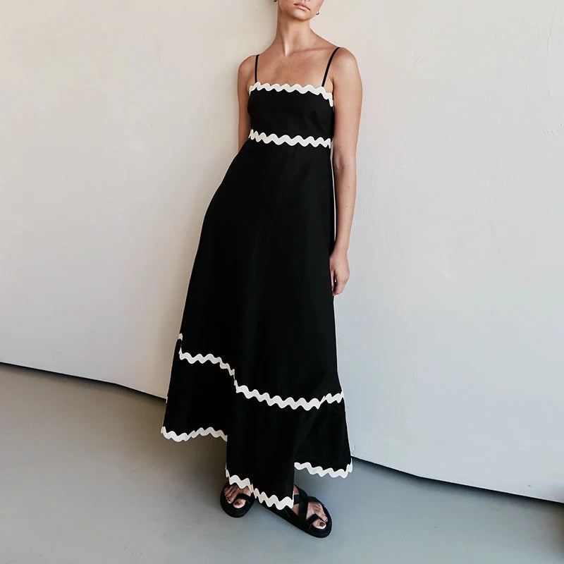 Wave Striped Long Dress