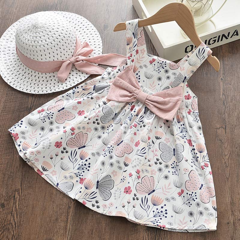 Cute Flower Dress with Hat