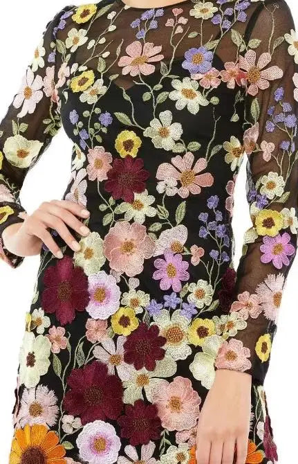 3D Flower Mini Dress