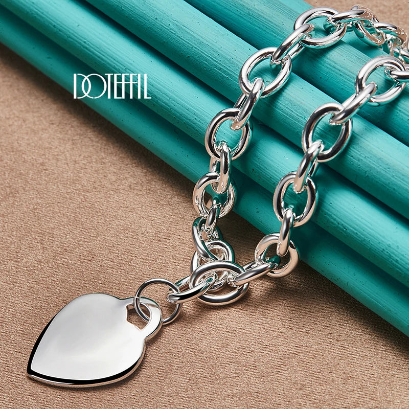 Memorable Silver Chain with  Heart