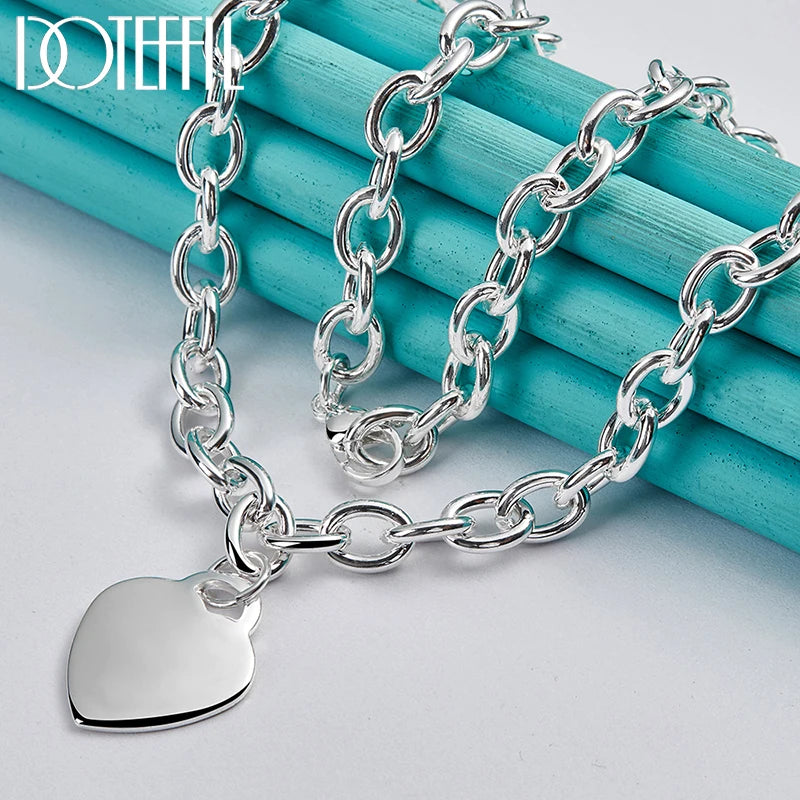 Memorable Silver Chain with  Heart