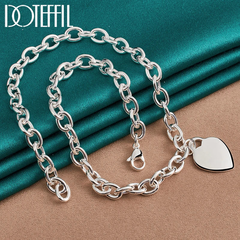 Memorable Silver Chain with  Heart