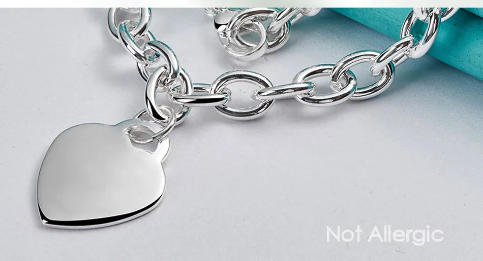 Memorable Silver Chain with  Heart