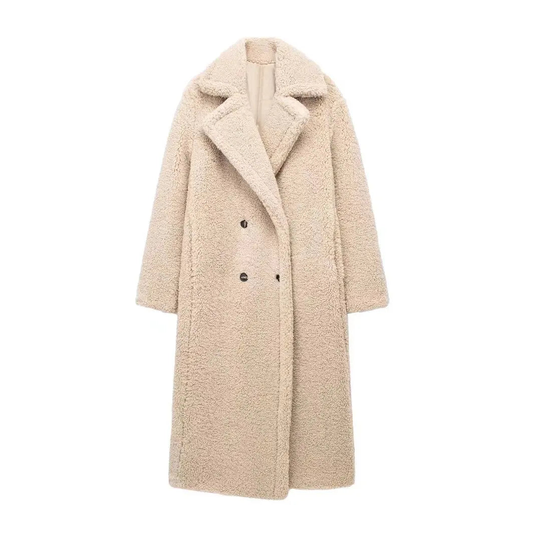 Soft Cream Long Winter Coat