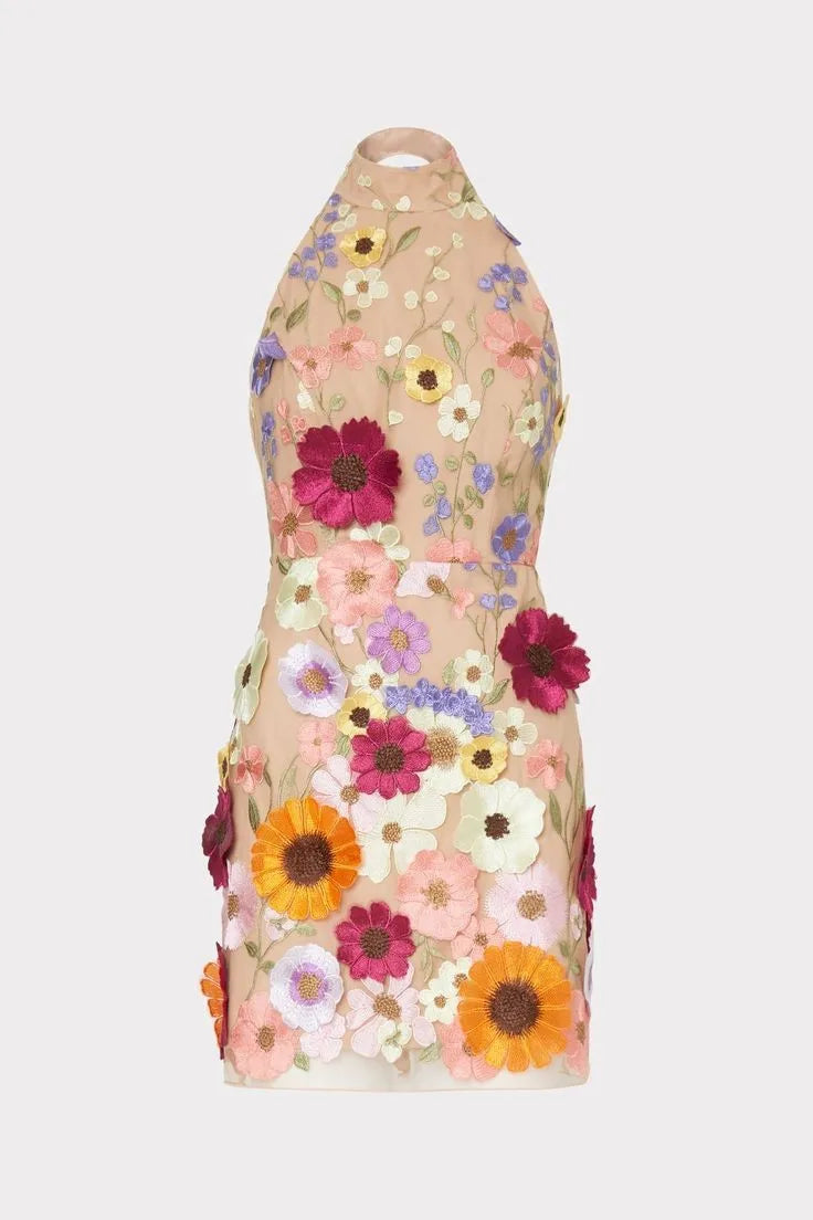 3D Flower Mini Dress