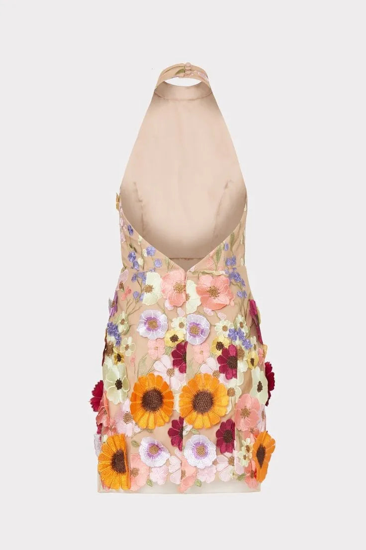 3D Flower Mini Dress