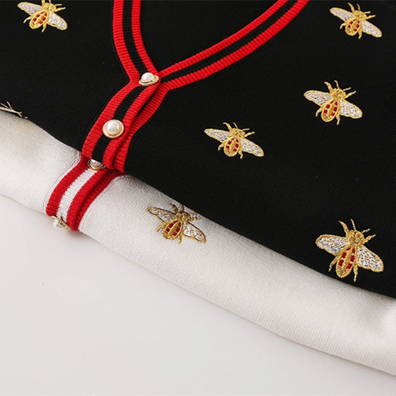 Bee Embroidery Cardigann